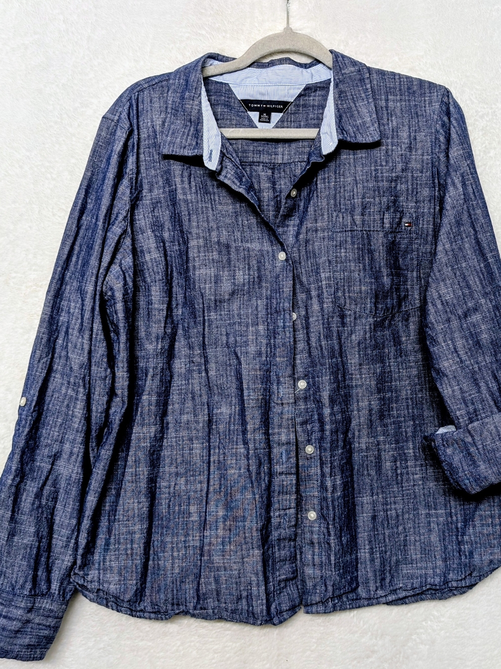 Tommy Hilfiger Men's Blue Button-Down Shirt